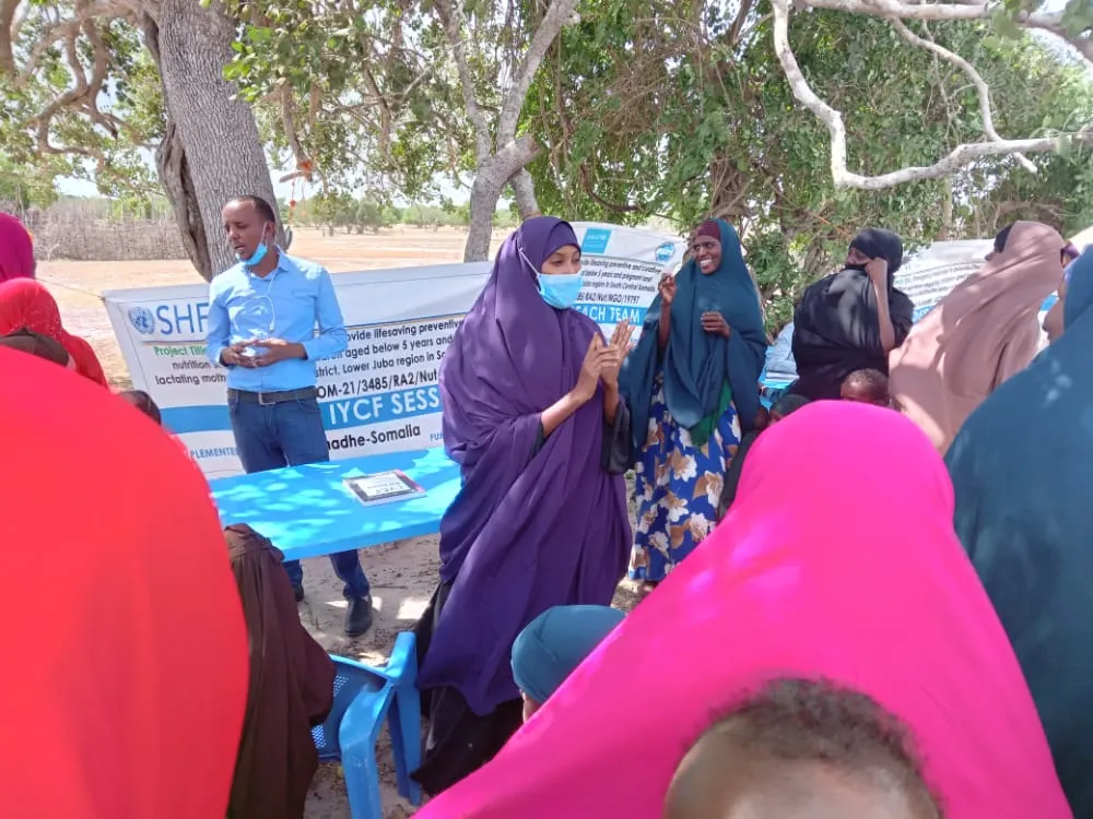 Child receiving nutrition treatment